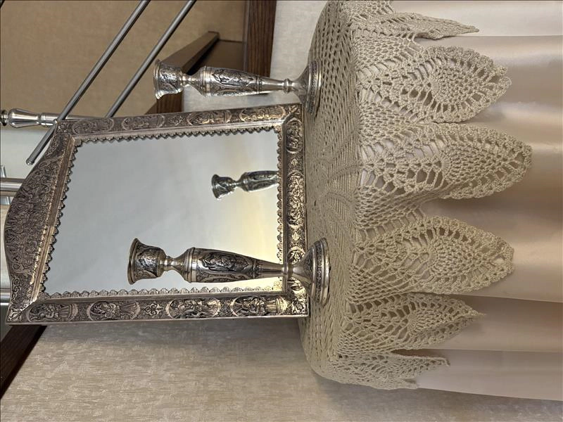 دست بافته ها - رومیزی قلاب بافی مدل تاج خروس